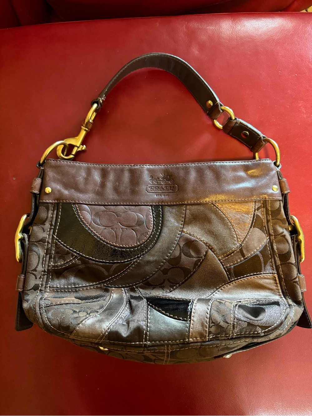 Vintage Y2K Coach Zoe Patchwork Leather HoBo Bag